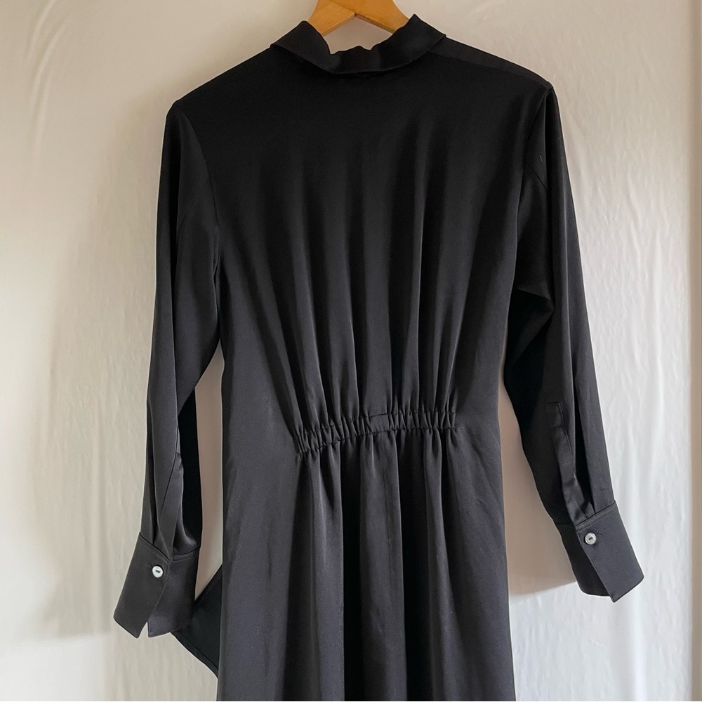 Vince Black Long Sleeve Wrap Dress Long Sleeve Size 4 - Picture 12 of 12